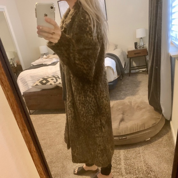 Free People Cheetah Faux Fur Coat - Picture 3 of 4